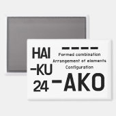 HAIKU 24 MAGNET (Vorderseite/Rückseite)