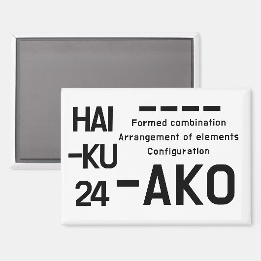 HAIKU 24 MAGNET (Vorderseite/Rückseite)