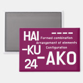 HAIKU 24 MAGNET (Vorderseite/Rückseite)