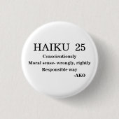 HAIKU 25 BUTTON (Vorderseite)