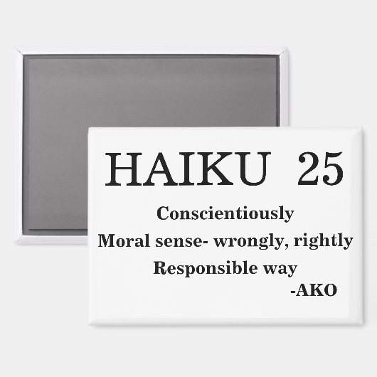 HAIKU 25 MAGNET (Vorderseite/Rückseite)