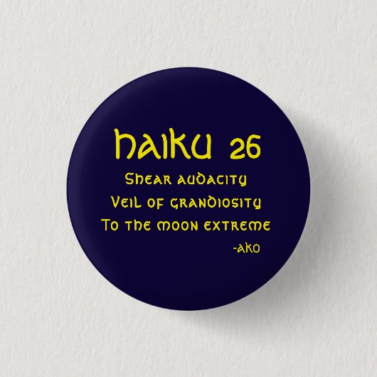 HAIKU 26 BUTTON (Vorderseite)