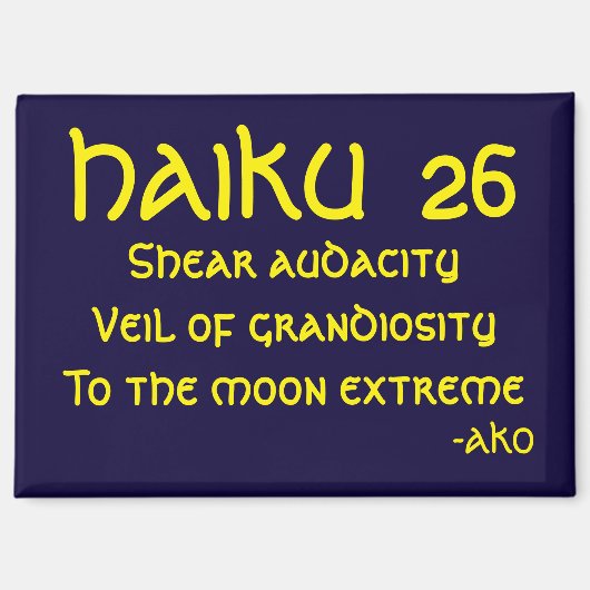 HAIKU 26 MAGNET (Vorderseite)