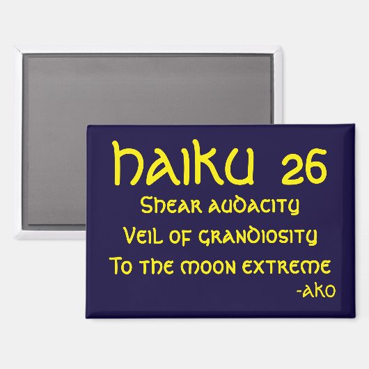 HAIKU 26 MAGNET (Vorderseite/Rückseite)