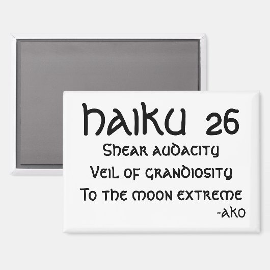 HAIKU 26 MAGNET (Vorderseite/Rückseite)