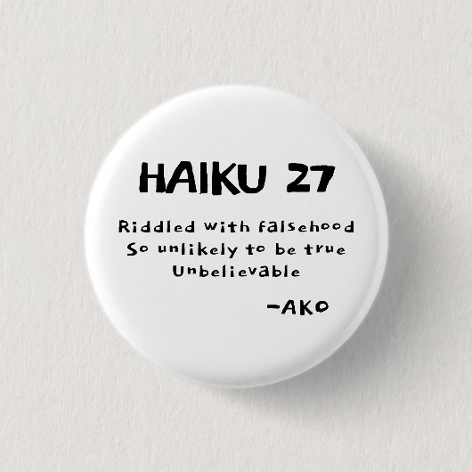 HAIKU 27 BUTTON (Vorderseite)