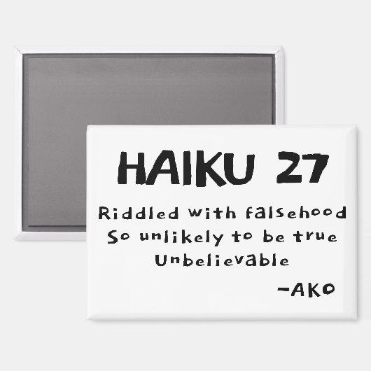 HAIKU 27 MAGNET (Vorderseite/Rückseite)