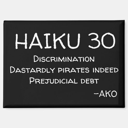 HAIKU 30 MAGNET (Vorderseite)