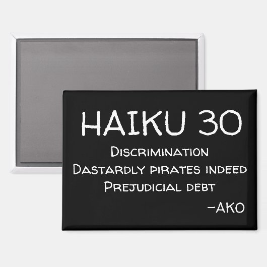 HAIKU 30 MAGNET (Vorderseite/Rückseite)