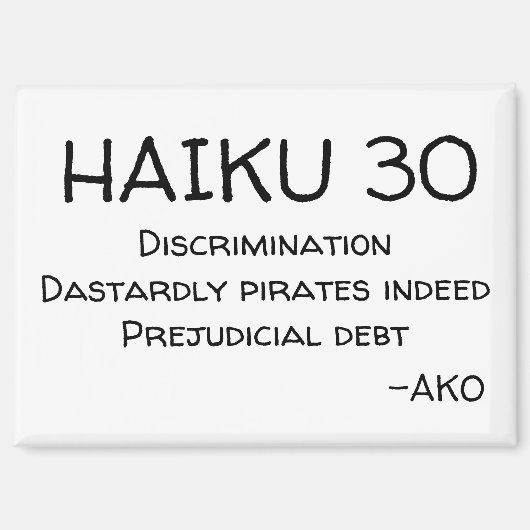 HAIKU 30 MAGNET (Vorderseite)