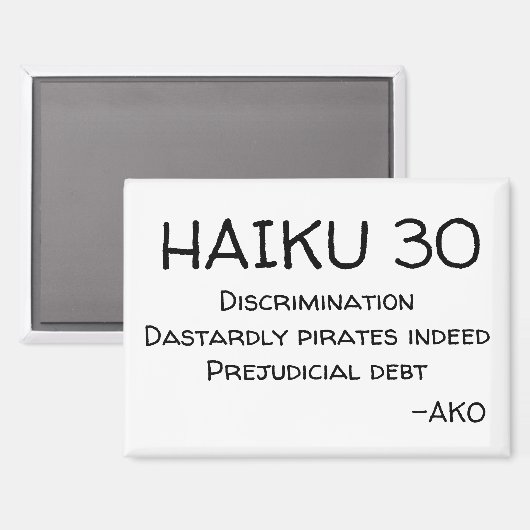 HAIKU 30 MAGNET (Vorderseite/Rückseite)