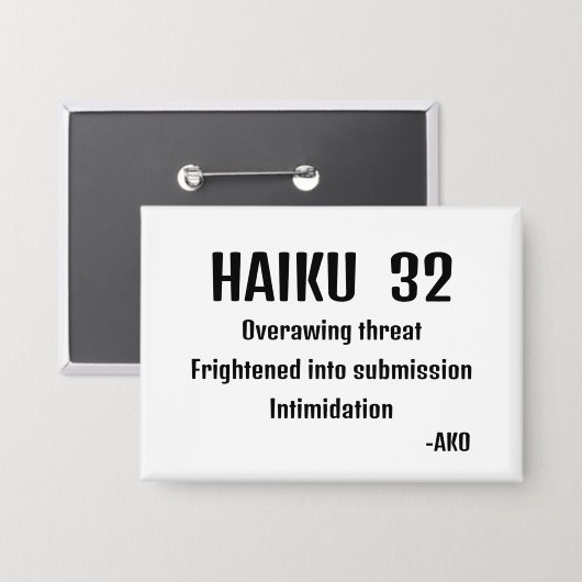 HAIKU 32 BUTTON (Vorderseite/Rückseite)