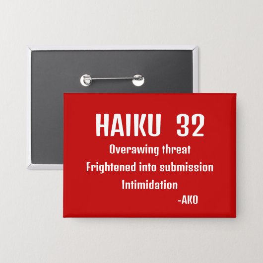 HAIKU 32 BUTTON (Vorderseite/Rückseite)