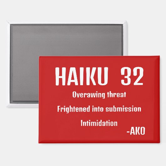 HAIKU 32 MAGNET (Vorderseite/Rückseite)