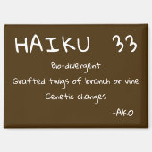 HAIKU 33 MAGNET (Vorderseite)
