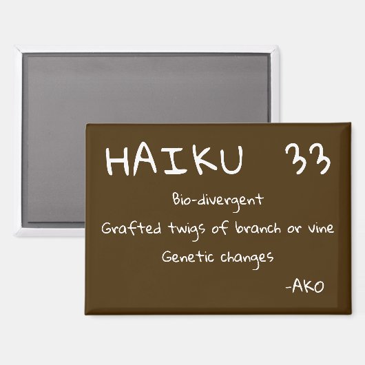 HAIKU 33 MAGNET (Vorderseite/Rückseite)