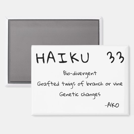 HAIKU 33 MAGNET (Vorderseite/Rückseite)