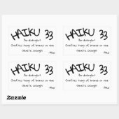 HAIKU 33 RECHTECKIGER AUFKLEBER (Blatt)