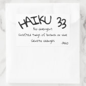 HAIKU 33 RECHTECKIGER AUFKLEBER (Tasche)