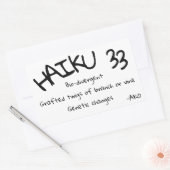 HAIKU 33 RECHTECKIGER AUFKLEBER (Umschlag)