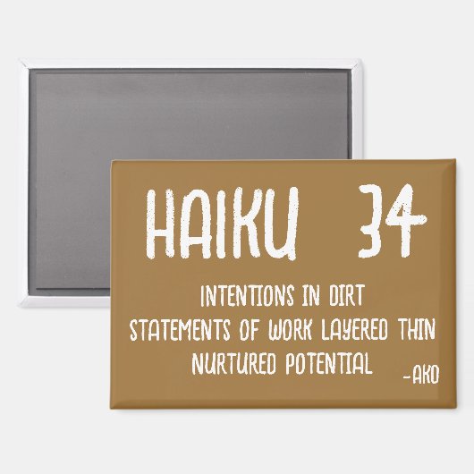 HAIKU 34 MAGNET (Vorderseite/Rückseite)