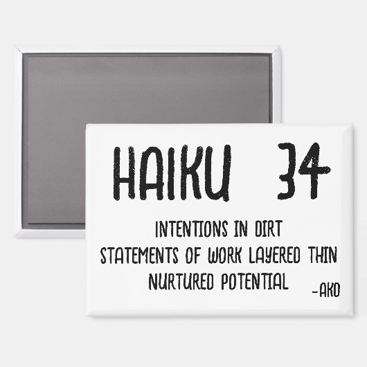 HAIKU 34 MAGNET (Vorderseite/Rückseite)