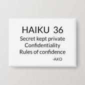 HAIKU 36 BUTTON (Vorderseite)