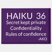 HAIKU 36 MAGNET (Vorderseite)