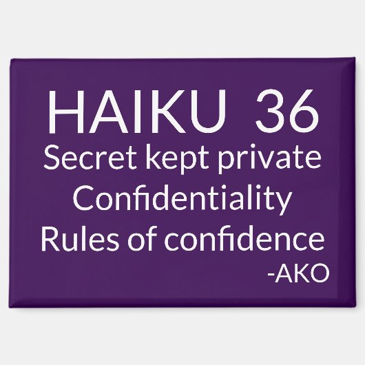 HAIKU 36 MAGNET (Vorderseite)