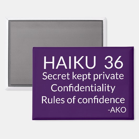 HAIKU 36 MAGNET (Vorderseite/Rückseite)