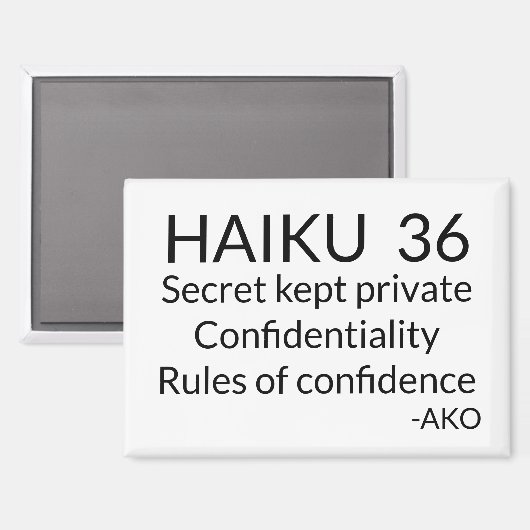 HAIKU 36 MAGNET (Vorderseite/Rückseite)