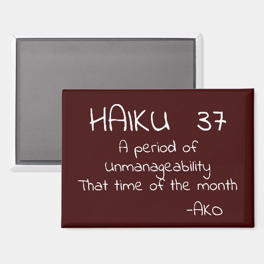 HAIKU 37 MAGNET (Vorderseite/Rückseite)
