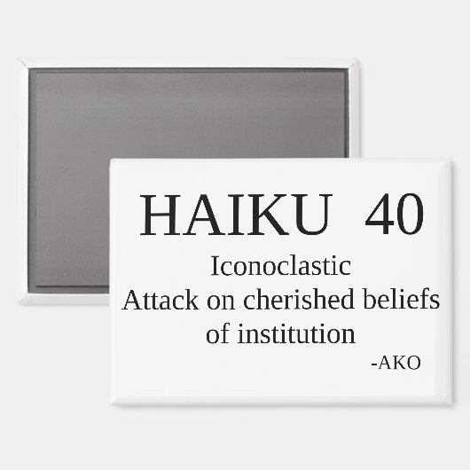 HAIKU 40 MAGNET (Vorderseite/Rückseite)