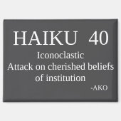 HAIKU 40 MAGNET (Vorderseite)
