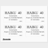HAIKU 40 RECHTECKIGER AUFKLEBER (Blatt)