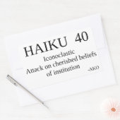 HAIKU 40 RECHTECKIGER AUFKLEBER (Umschlag)