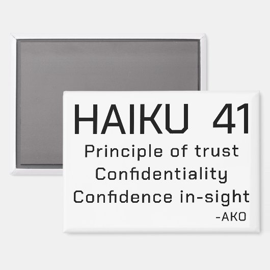 HAIKU 41 MAGNET (Vorderseite/Rückseite)