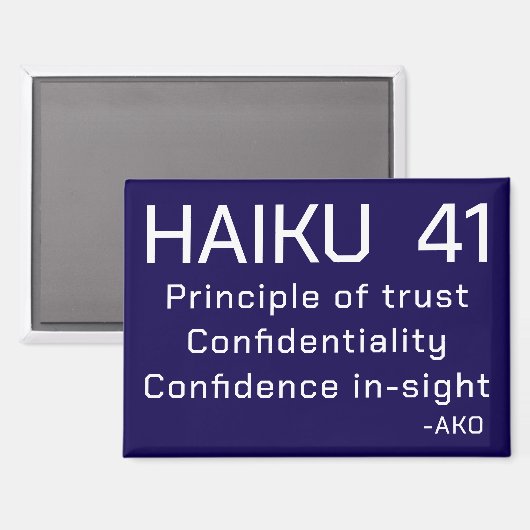 HAIKU 41 MAGNET (Vorderseite/Rückseite)