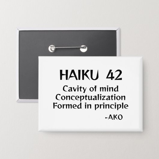 HAIKU 42 BUTTON (Vorderseite/Rückseite)