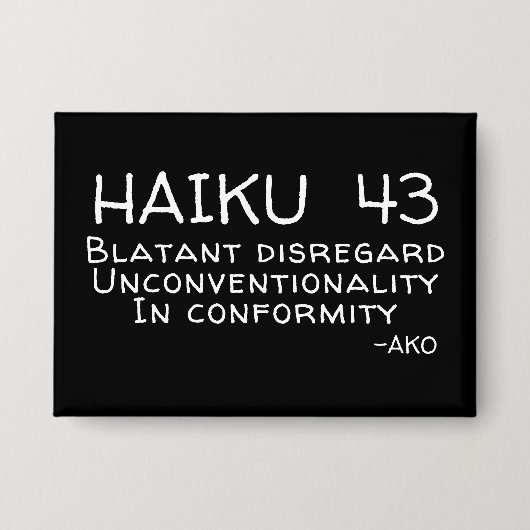 HAIKU 43 BUTTON (Vorderseite)