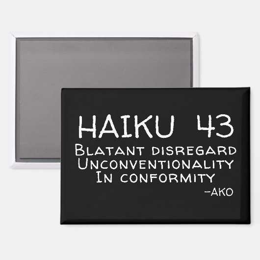 HAIKU 43 MAGNET (Vorderseite/Rückseite)