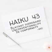 HAIKU 43 RECHTECKIGER AUFKLEBER (Umschlag)