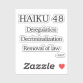 HAIKU 48 AUFKLEBER (Blatt)