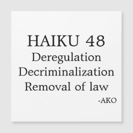 HAIKU 48 MAGNETISCHE KARTE