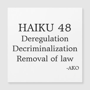 HAIKU 48 MAGNETISCHE KARTE