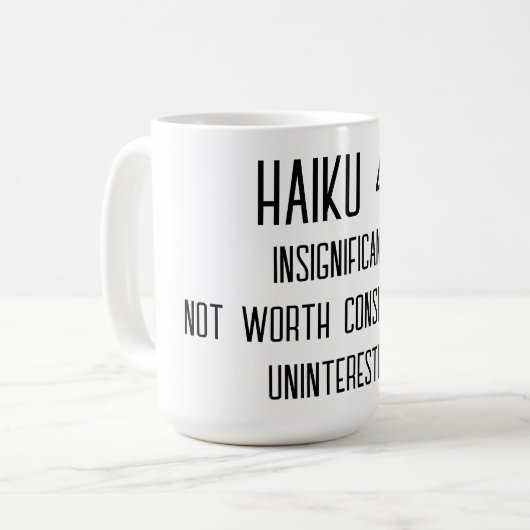 HAIKU 49 KAFFEETASSE (Vorderseite Links)