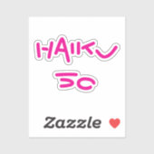 HAIKU 50 AUFKLEBER (Blatt)