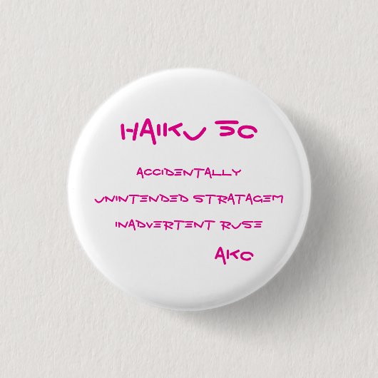 HAIKU 50 BUTTON (Vorderseite)