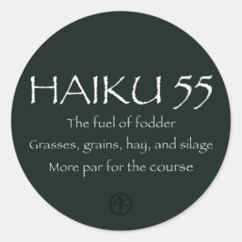 HAIKU 55 RUNDER AUFKLEBER