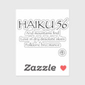 HAIKU 56 AUFKLEBER (Blatt)